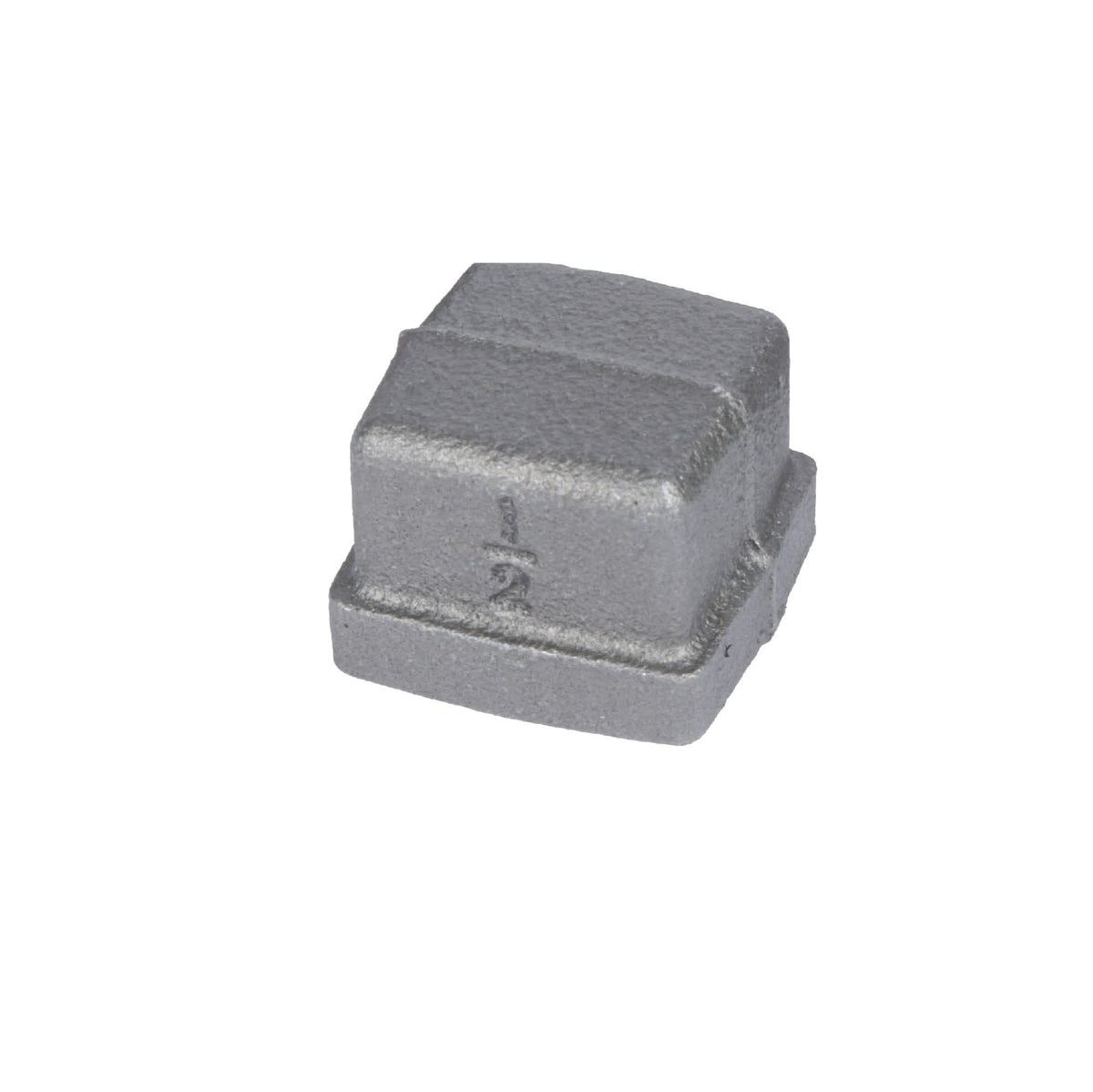 1/2 in. Black Square Cap by PIPE DECOR