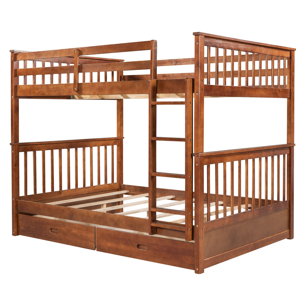 Bunk Bed With Ladders And 2 Storage Drawers by Unique Piece Furniture