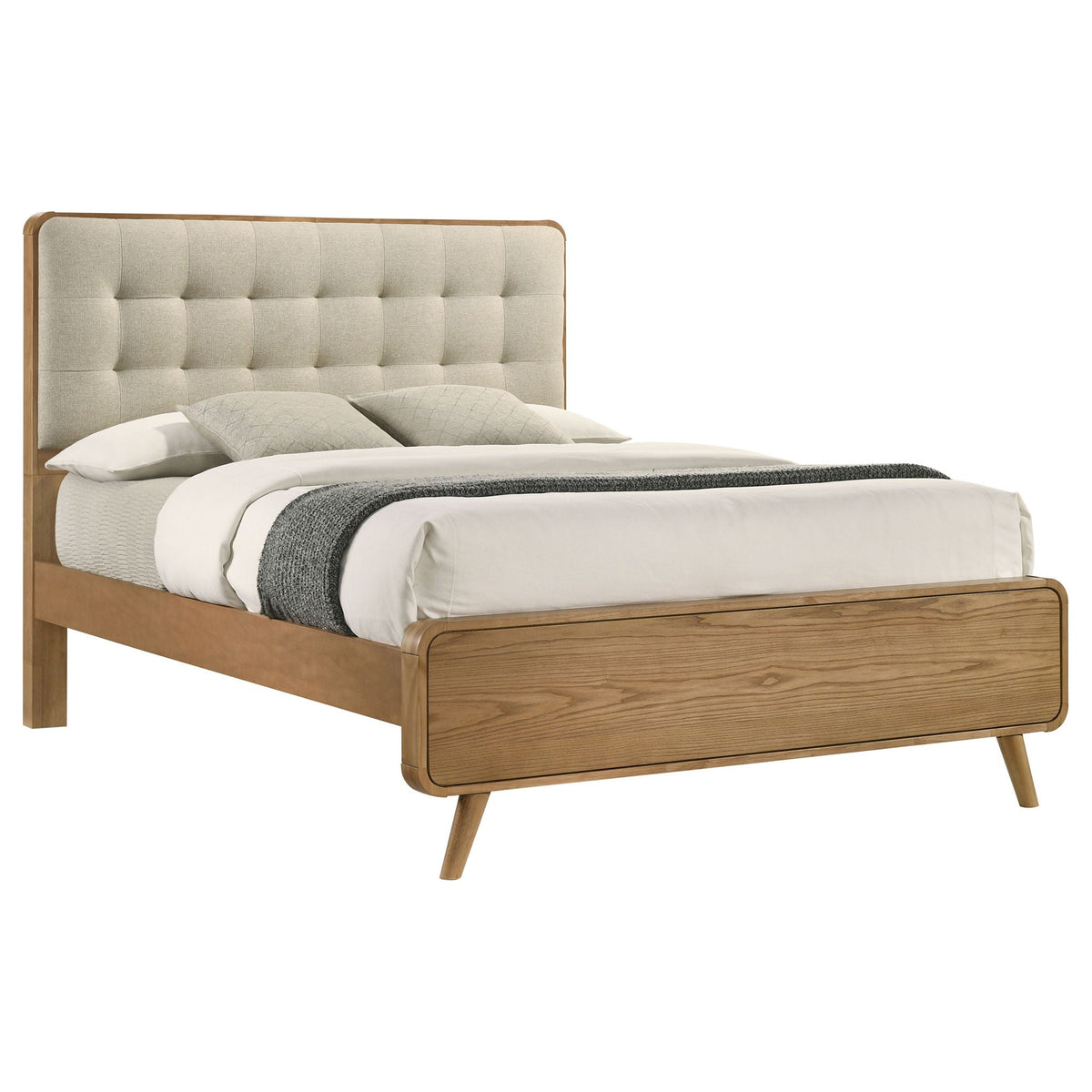 Robyn Wood Eastern King Platform Bed Light Ash by Unique Piece Furniture