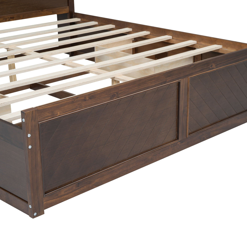 Platform Bed With Multi Storage Headboard, USB And Drawers by Unique Piece Furniture