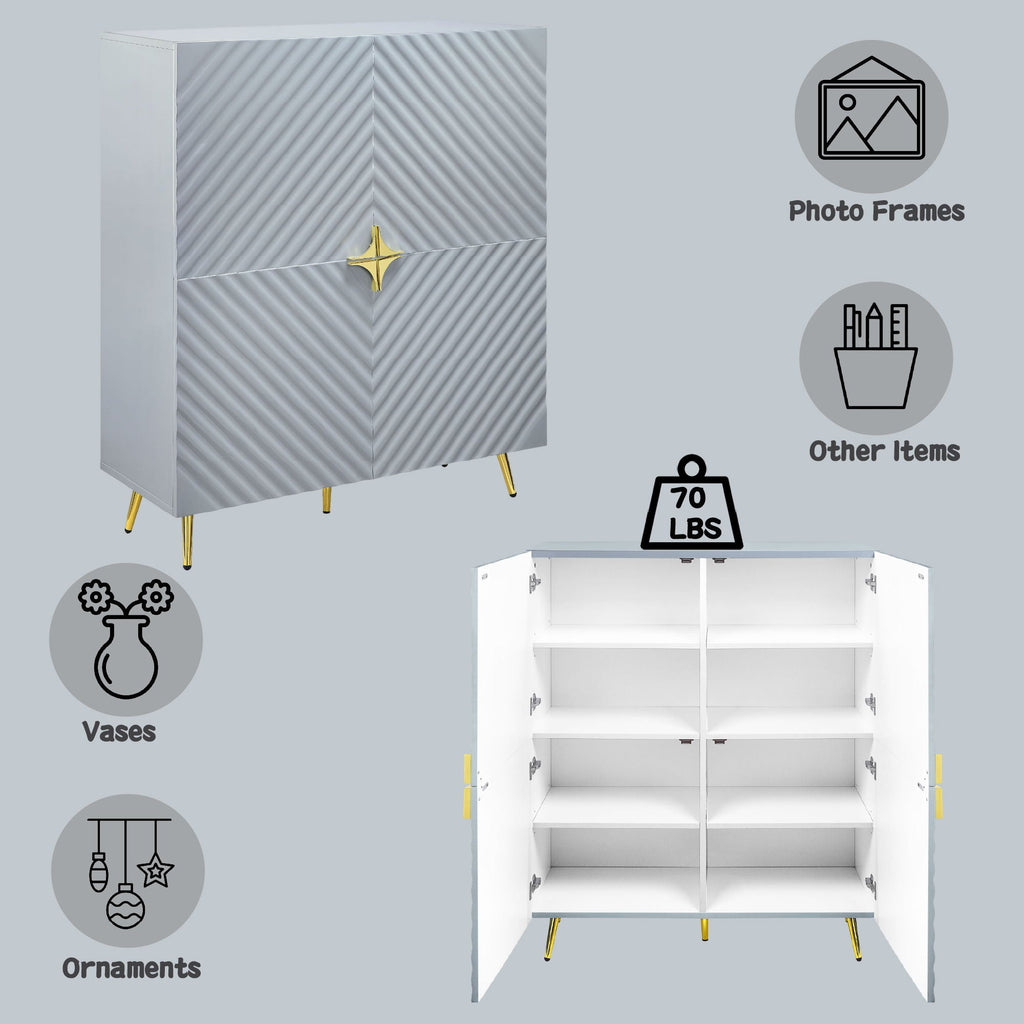 Gaines - High Gloss Accent Cabinet by Unique Piece Furniture