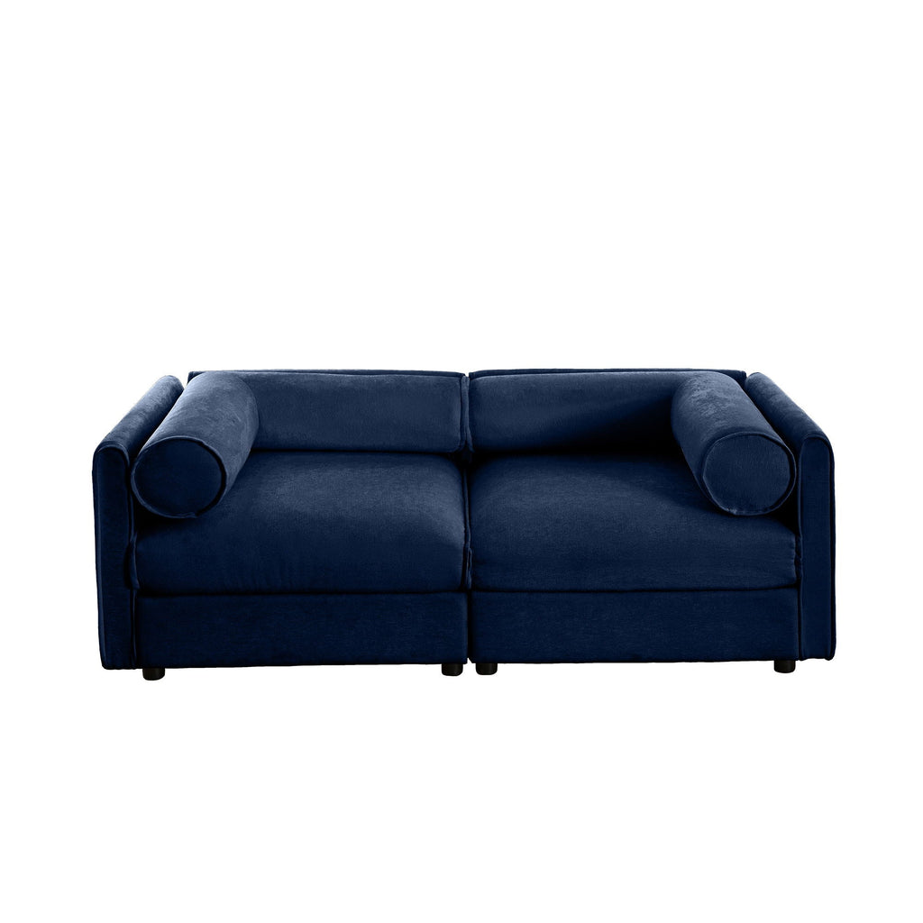 Stylish Sofa With Storage Seat And Cylindrical Backrest by Unique Piece Furniture
