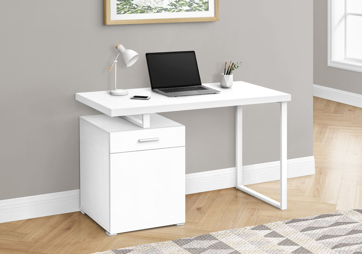 Computer Desk, Home Office, Laptop, Left, Right Set-Up, Storage Drawers, Work, Contemporary, Modern by Unique Piece Furniture