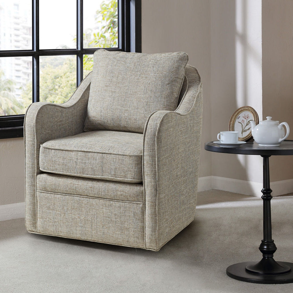 Wide Seat Arm Chair With 360 Degree Rotation by Unique Piece Furniture