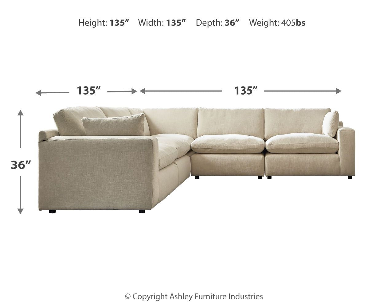 Elyza - Sectional by Unique Piece Furniture