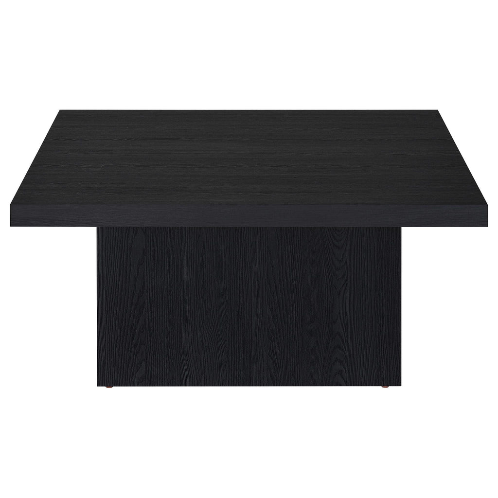 Devar Square Engineered Wood Cocktail Coffee Table Black by Unique Piece Furniture