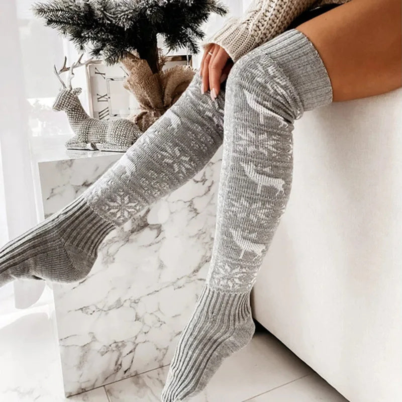 Winter Christmas Warm Knitted Women Stocking by FitiqueFit