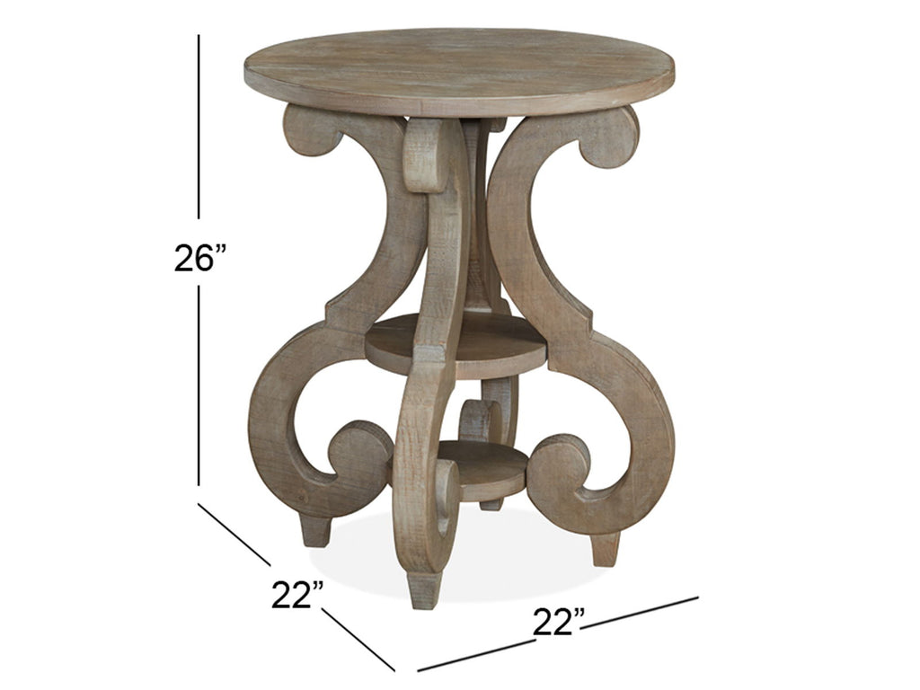 Tinley Park - Round Accent End Table - Dove Tail Gray by Unique Piece Furniture
