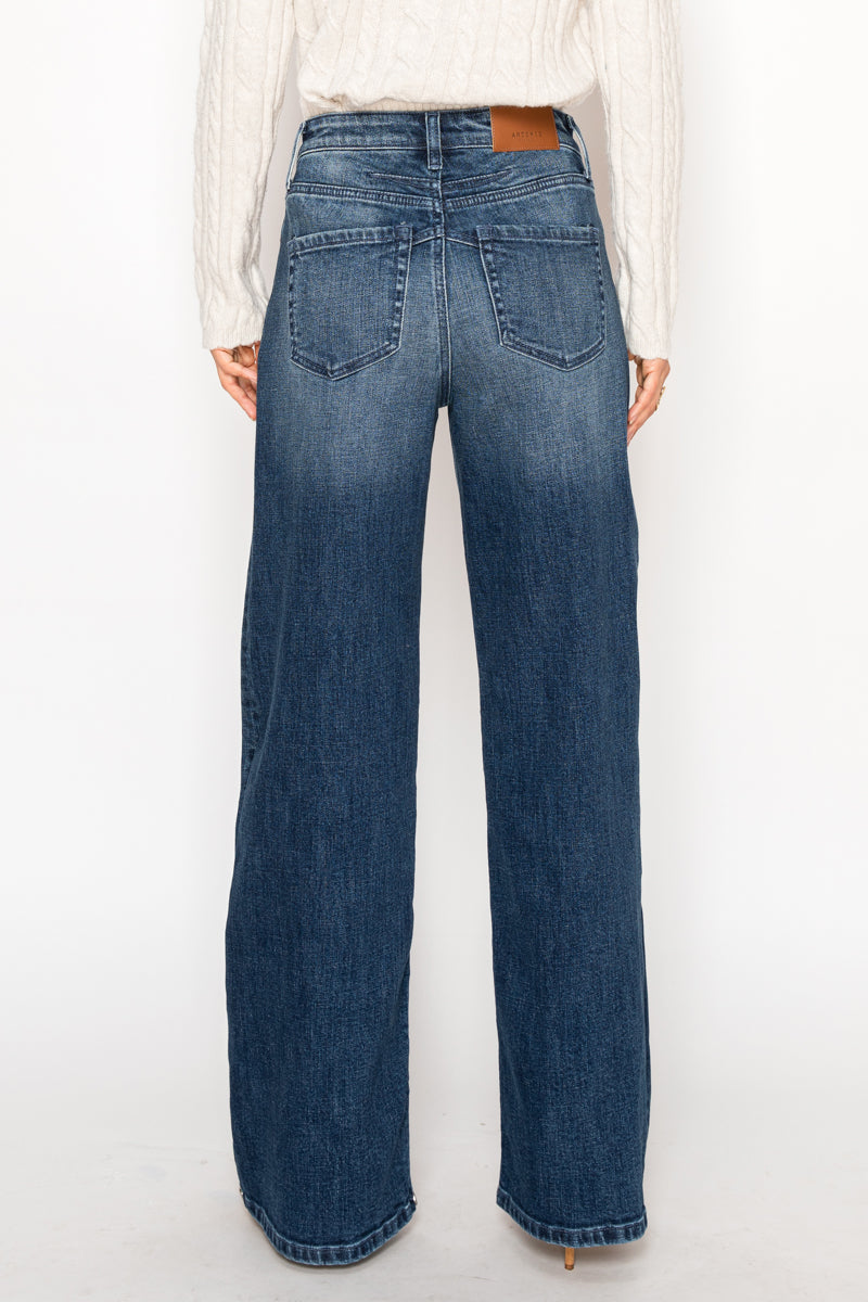 Tummy Control High Rise A-wide Jeans by Artemis Vintage
