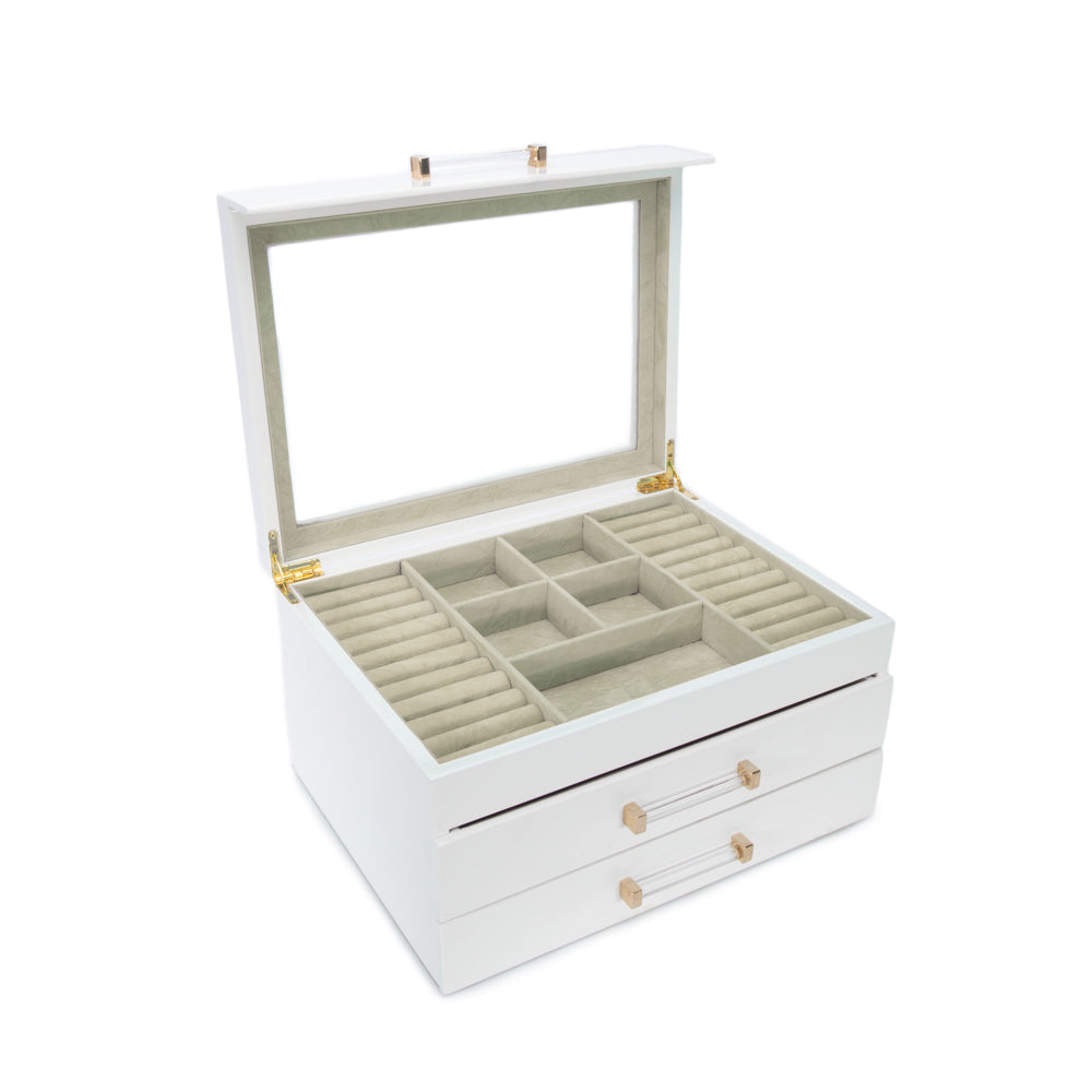 Kendall 3 Clear Lid Jewelry Box (Swoozies) by Brouk & Co