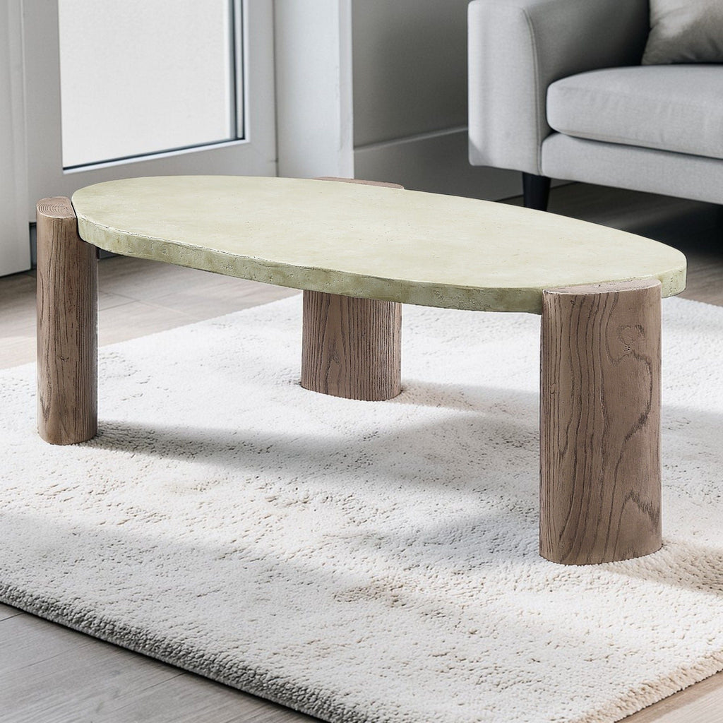 Dayana - Coffee Table - Oak / Off White by Unique Piece Furniture