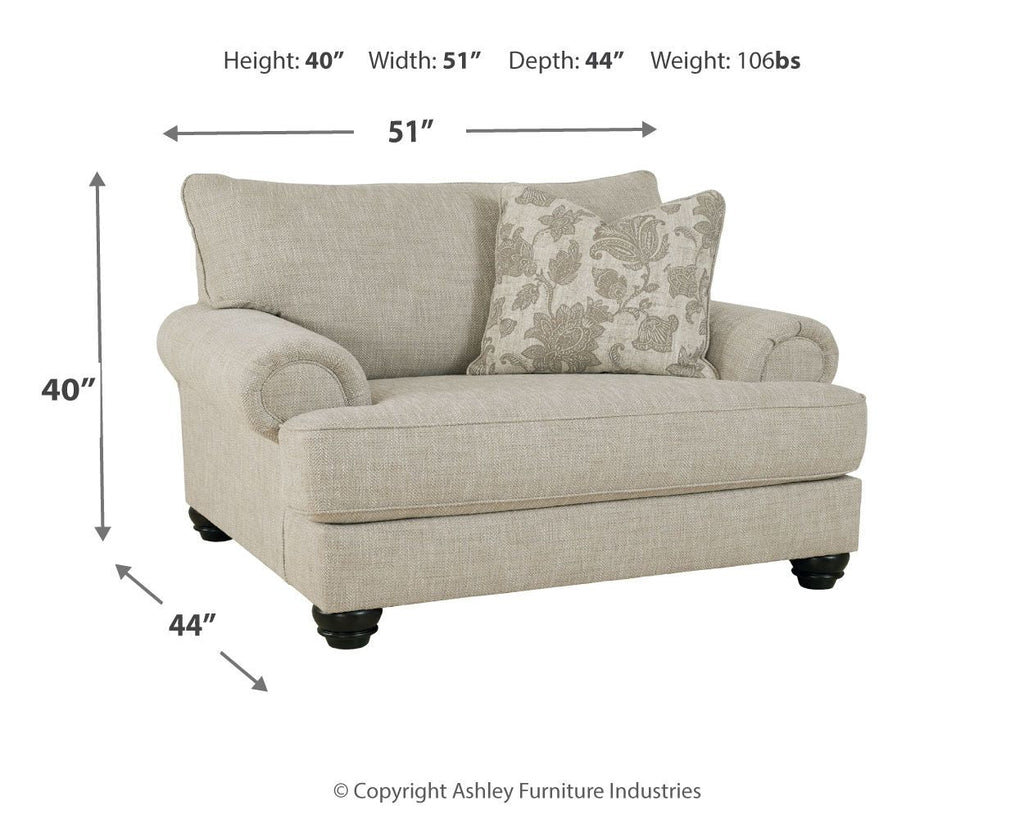 Asanti - Chair and a Half - Fog by Unique Piece Furniture