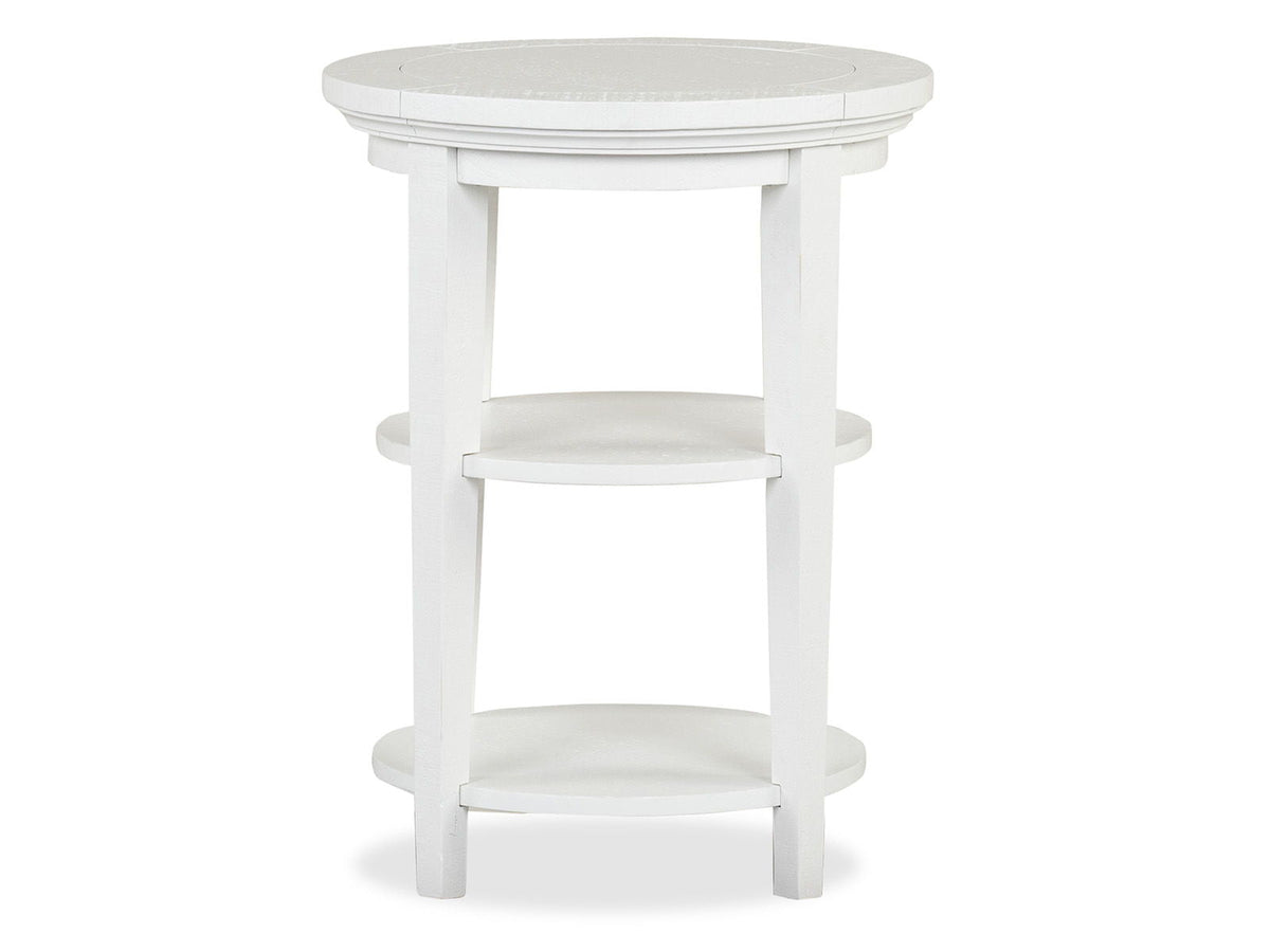 Heron Cove - Round Accent End Table - Chalk White by Unique Piece Furniture