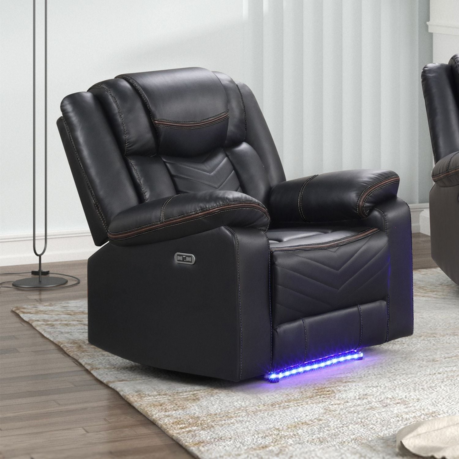 Challenger - LED Power Recliner Chair by Unique Piece Furniture