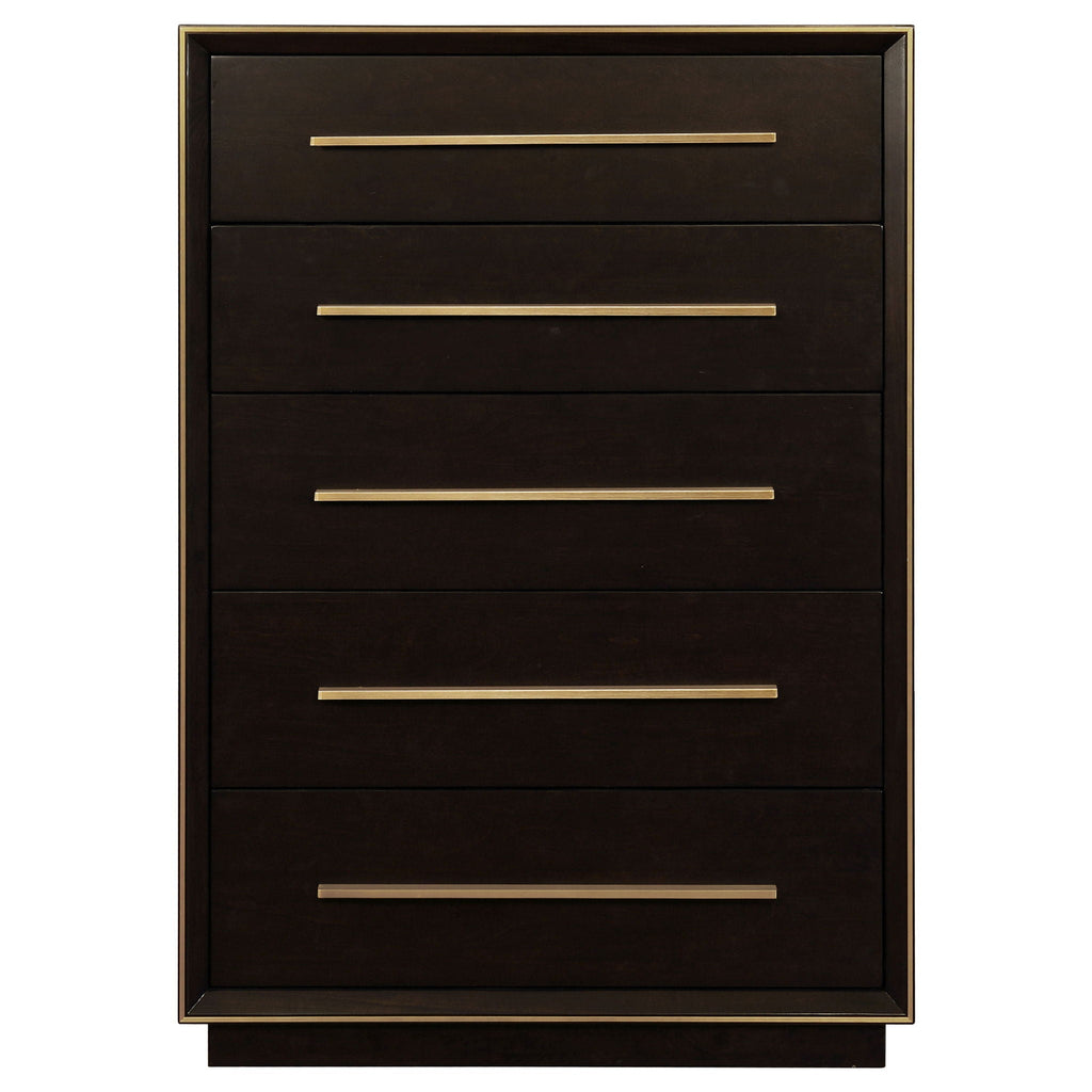 Durango 5-drawer Bedroom Chest Smoked Peppercorn by Unique Piece Furniture