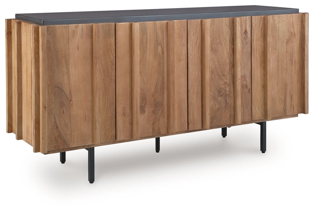 Quintavious - Accent Cabinet - Brown / Charcoal by Unique Piece Furniture