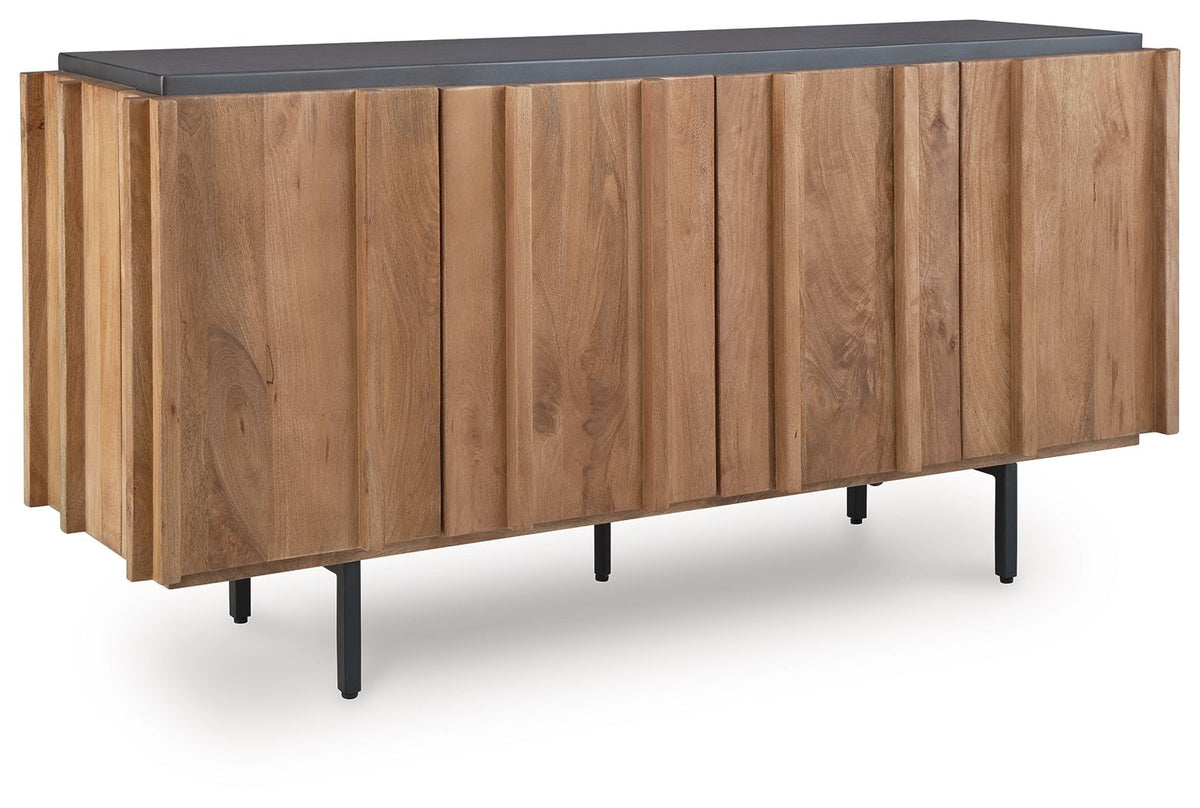 Quintavious - Accent Cabinet - Brown / Charcoal by Unique Piece Furniture