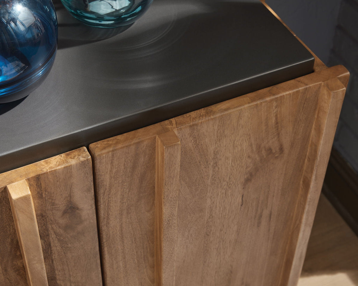 Quintavious - Accent Cabinet - Brown / Charcoal by Unique Piece Furniture