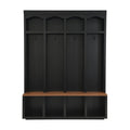 Entryway Hall Tree With Bench, 4 Hooks & Open Storage Space by Unique Piece Furniture