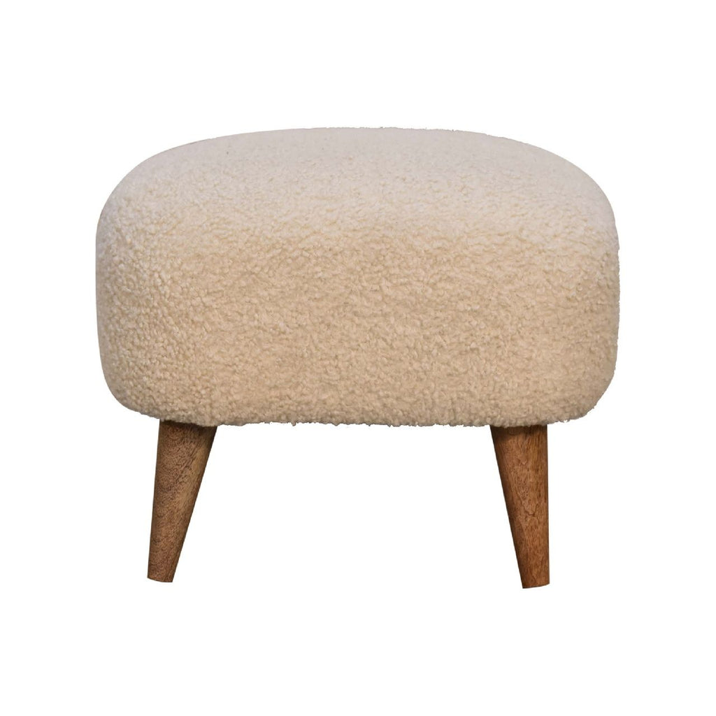 Square Footstool - Cream by Unique Piece Furniture
