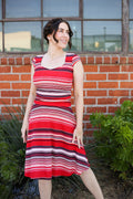 Amelia Dress in Retro Stripes - XS Only by Retrolicious