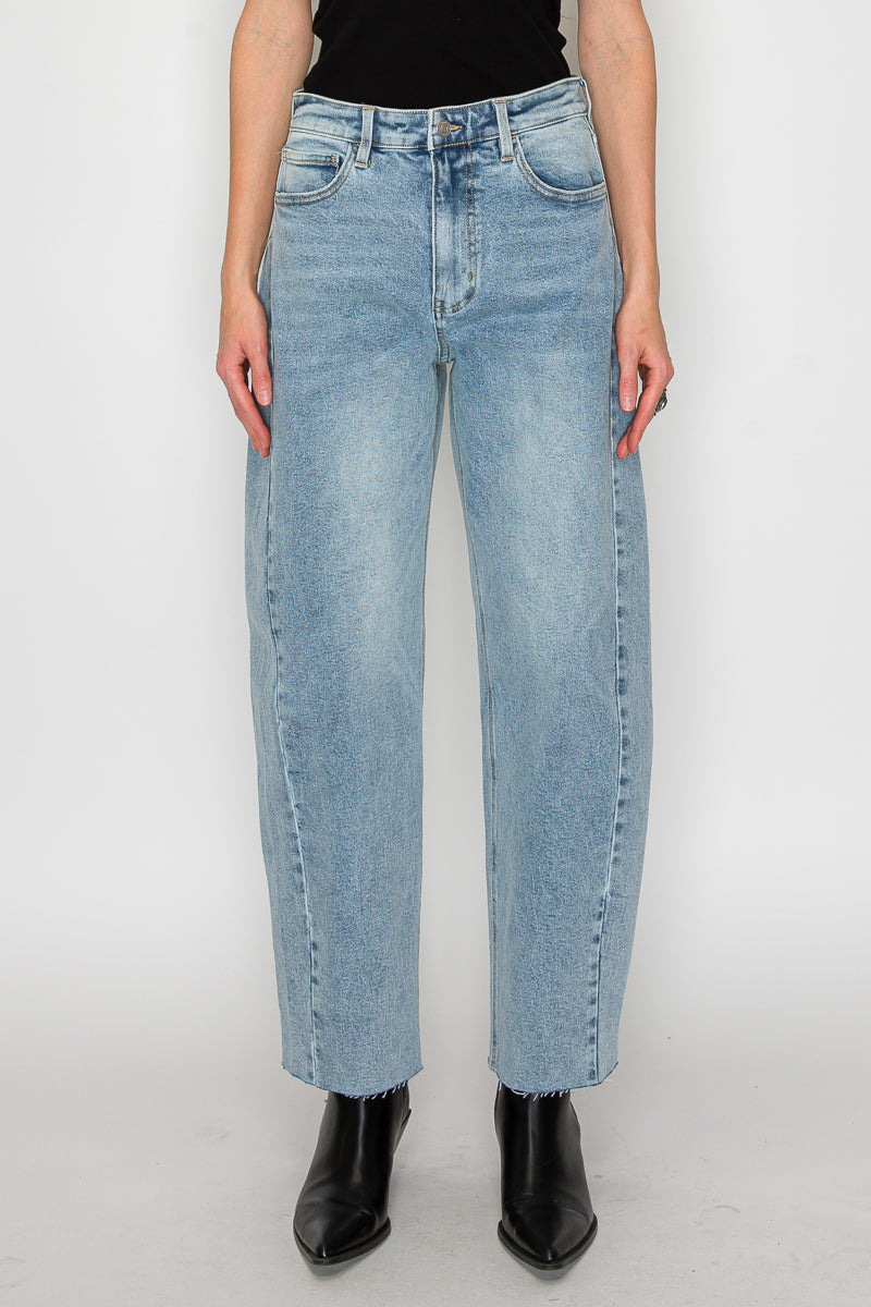 Harlow High Waisted Barrel Jeans Blue by Artemis by Artemis Vintage