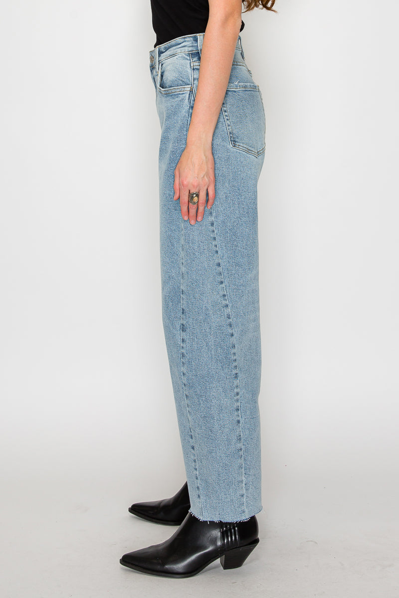Harlow High Waisted Barrel Jeans Blue by Artemis by Artemis Vintage