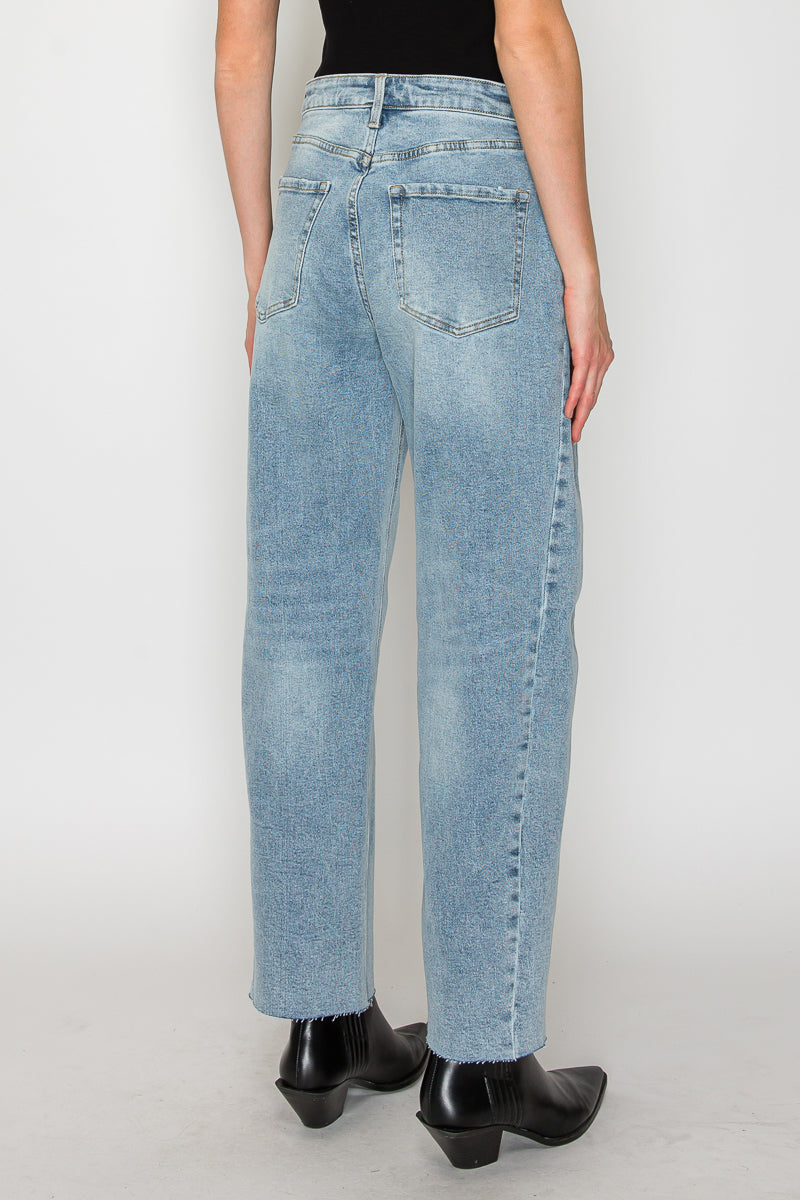 Harlow High Waisted Barrel Jeans Blue by Artemis by Artemis Vintage