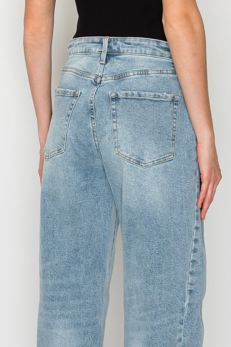 Harlow High Waisted Barrel Jeans Blue by Artemis by Artemis Vintage
