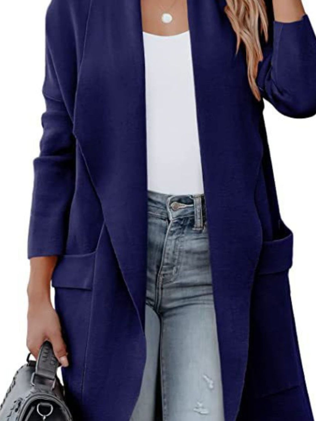 Open Front Dropped Shoulder Outerwear by Wild and Free Boutique