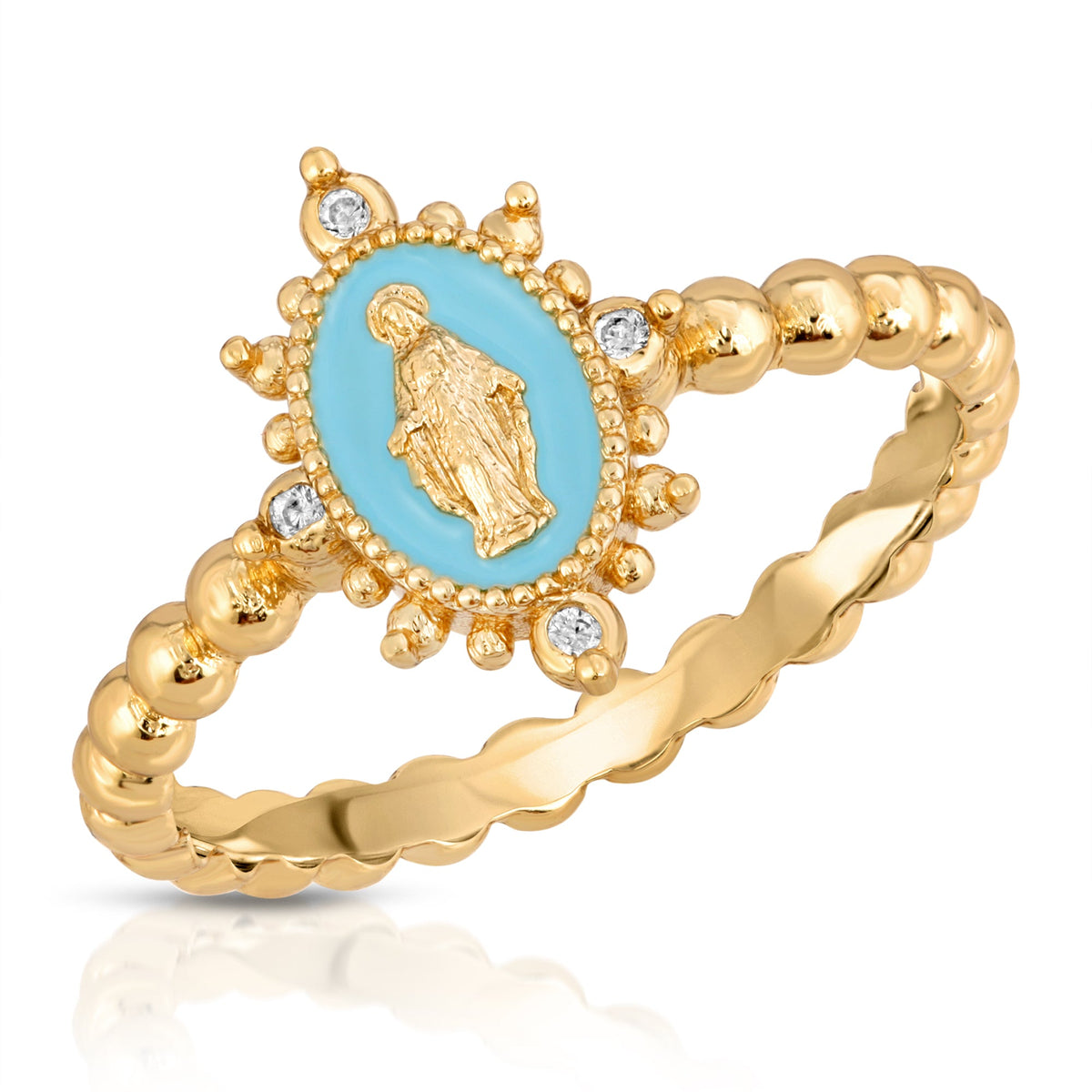 Lady Lourdes Ring - Aqua by Joy Dravecky