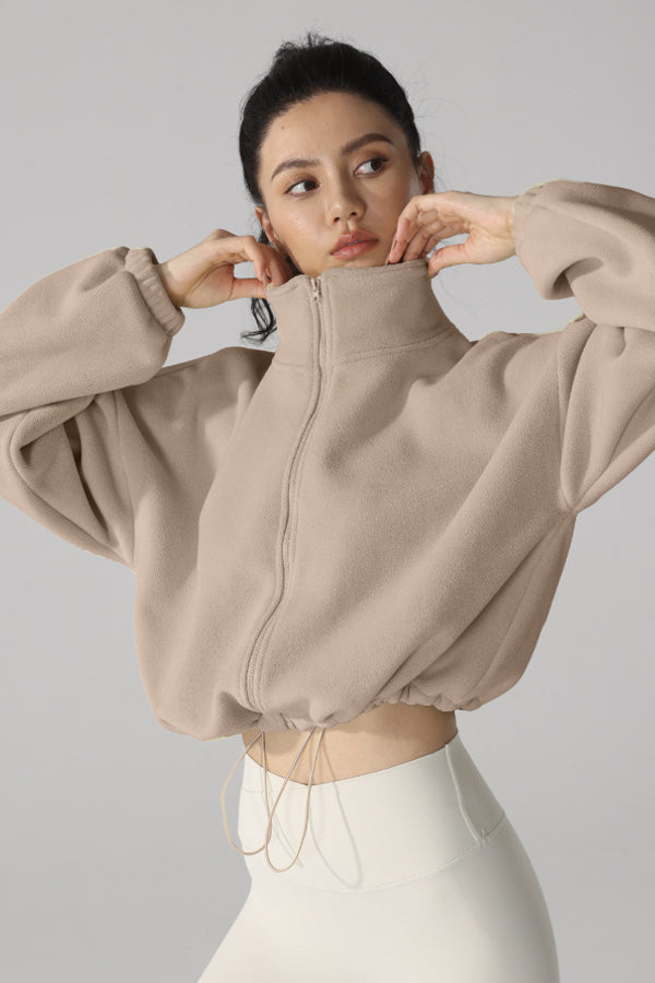 High Neck Fleece Jacket by Kibra