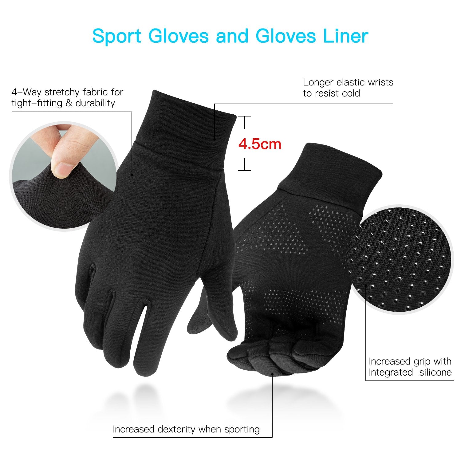 Lightweight Running Gloves by Indigo Eurybia