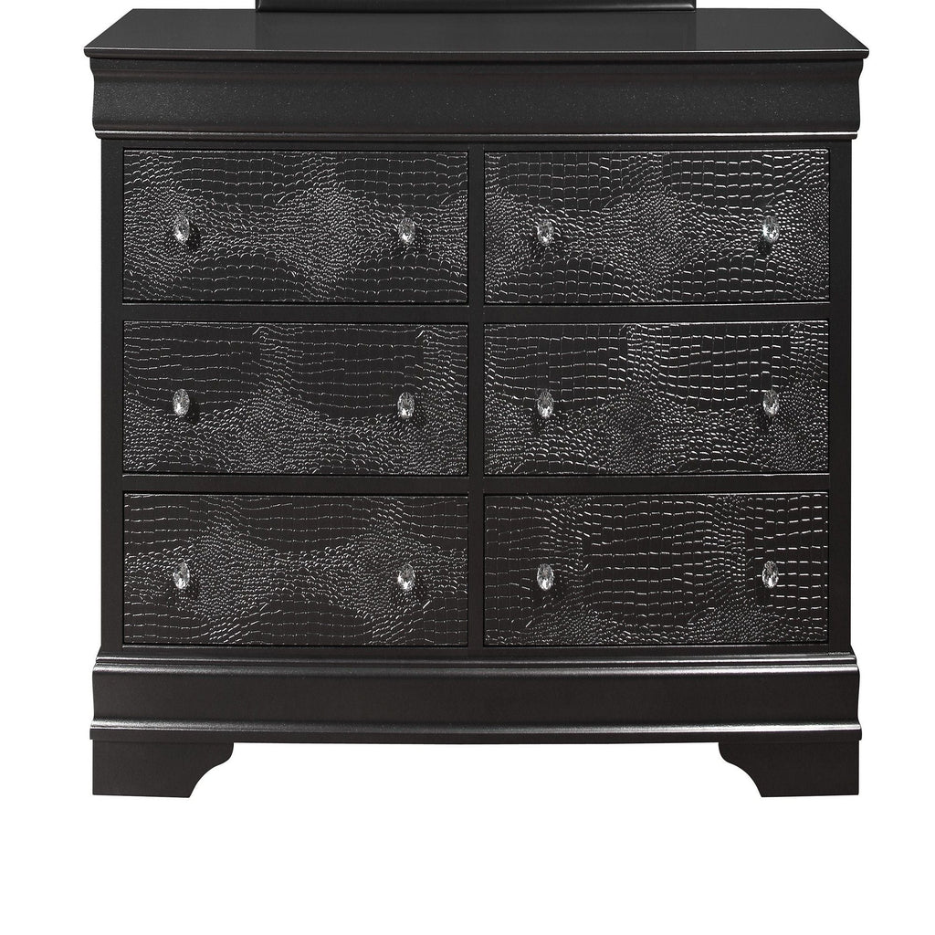 Shaker - Crocodile Metallic Dresser by Unique Piece Furniture