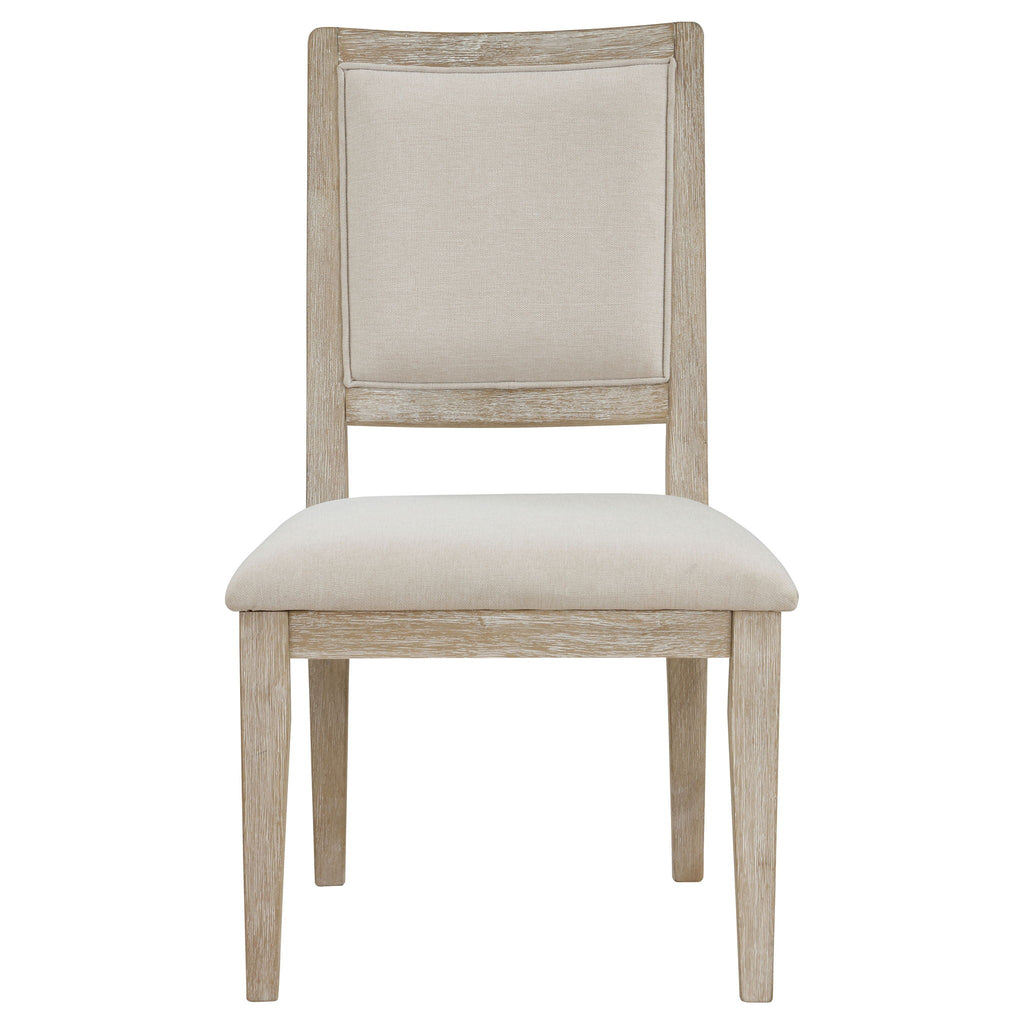 Trofello Cushioned Dining Side Chair White Washed (Set of 2) by Unique Piece Furniture