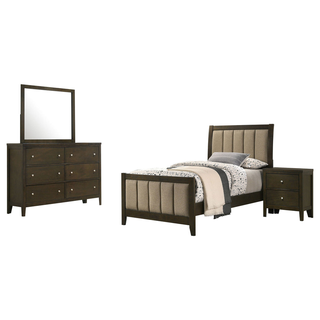 Wilkes 4-piece Twin Bedroom Set Dark Cocoa by Unique Piece Furniture