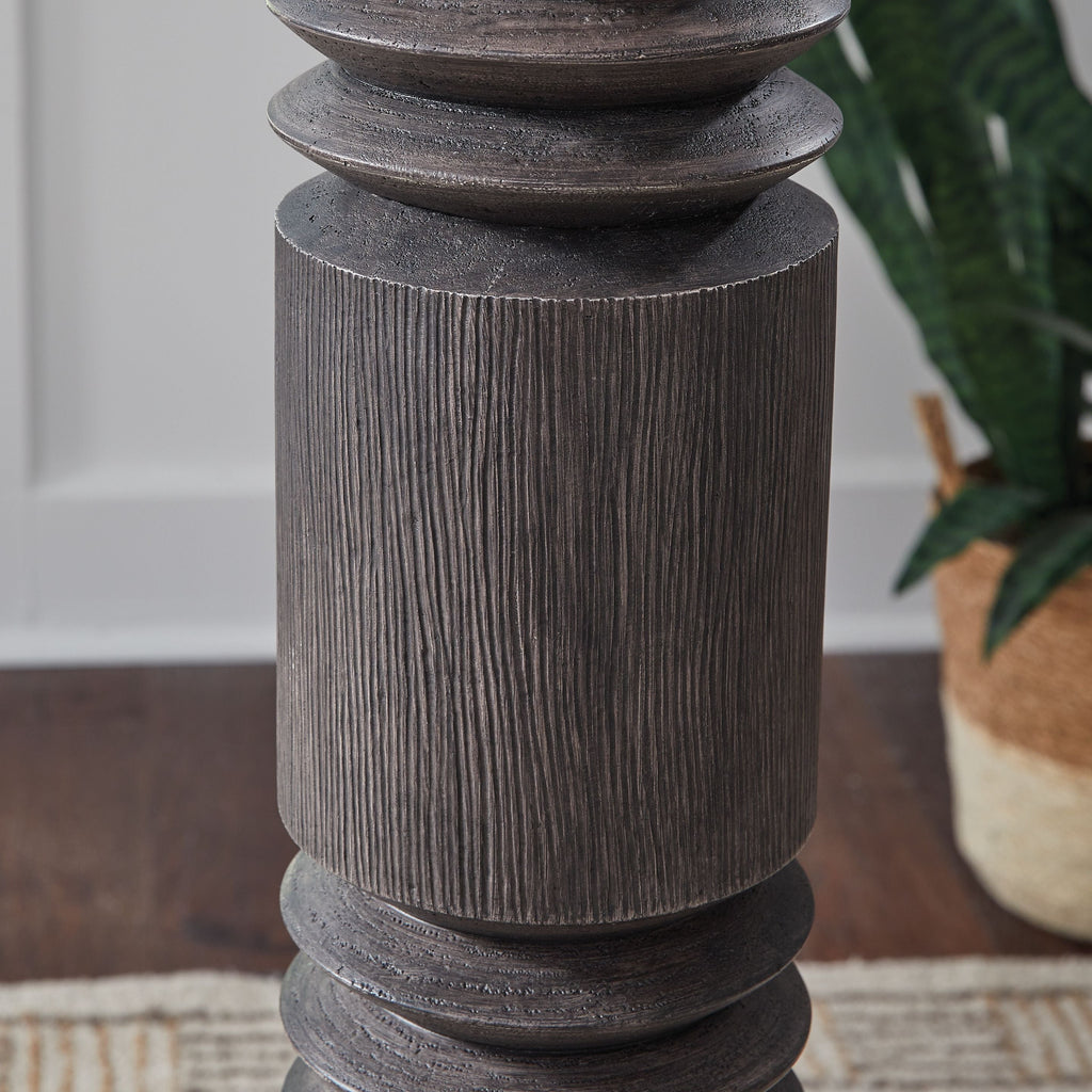 Fainwell - Poly Floor Lamp - Distressed Black by Unique Piece Furniture