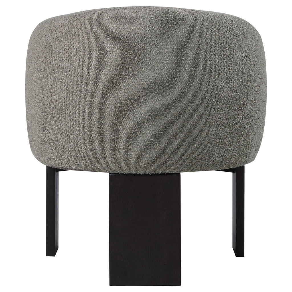 Valdez Boucle Upholstered Barrel Back Accent Chair Brown by Unique Piece Furniture