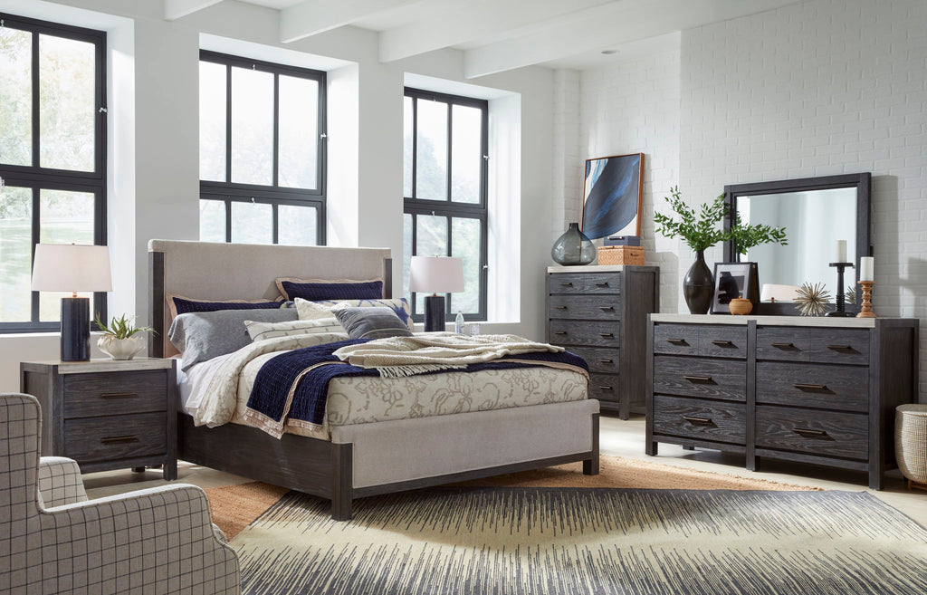 Plum Creek - Upholstered Panel Bed by Unique Piece Furniture