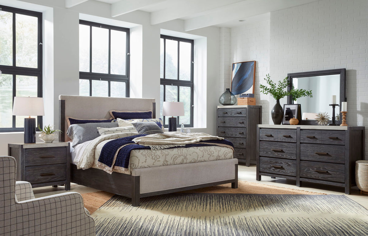 Plum Creek - Upholstered Panel Bed by Unique Piece Furniture