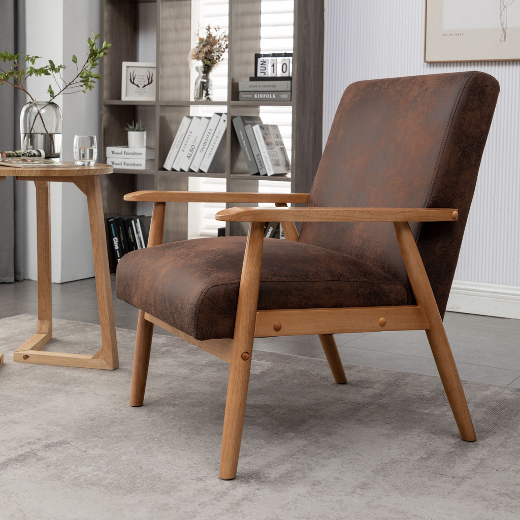 Wide Arm Chair - Brown by Unique Piece Furniture