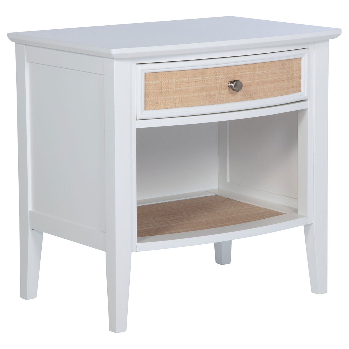 Bexhill 1-drawer Nightstand Bedside Table White by Unique Piece Furniture