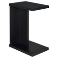 Clower Engineered Wood C-Shaped Sofa Side Table Black by Unique Piece Furniture