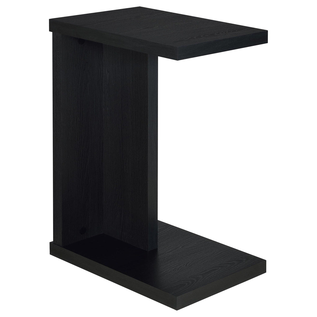 Clower Engineered Wood C-Shaped Sofa Side Table Black by Unique Piece Furniture