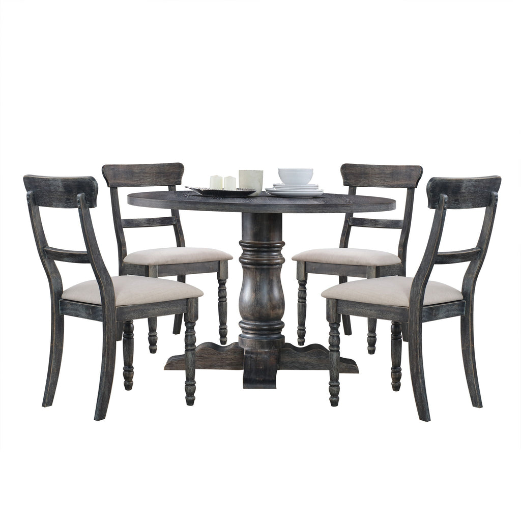 Leventis - Linen Weathered Side Chair (Set of 2) - Light Brown by Unique Piece Furniture