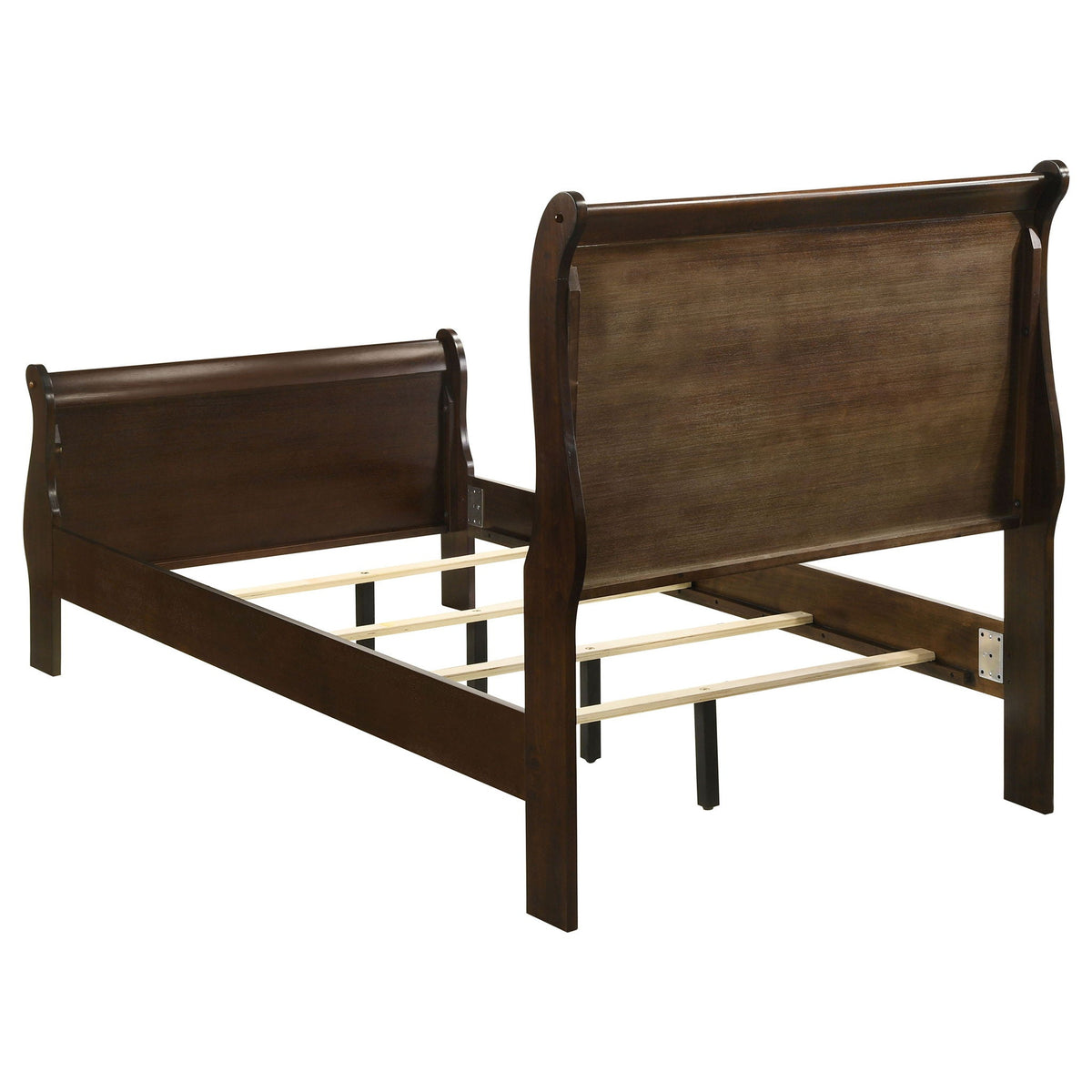 Louis Philippe Wood Twin Sleigh Bed Cappuccino by Unique Piece Furniture