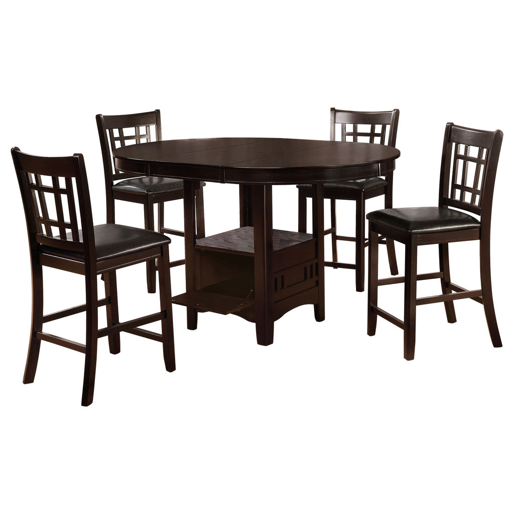 Lavon 5-piece Oval Counter Height Dining Set Espresso by Unique Piece Furniture