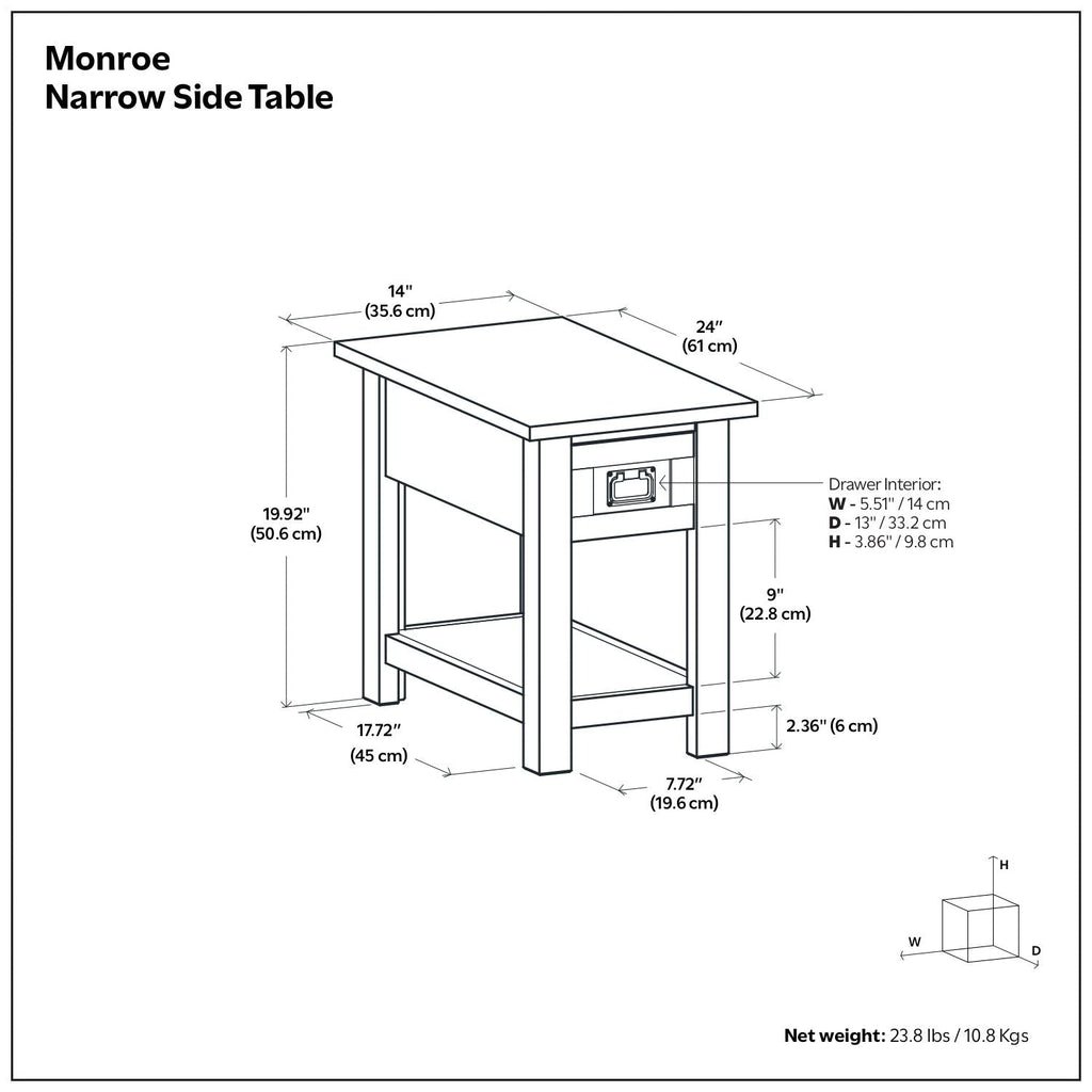 Monroe - Handcrafted Side Table by Unique Piece Furniture