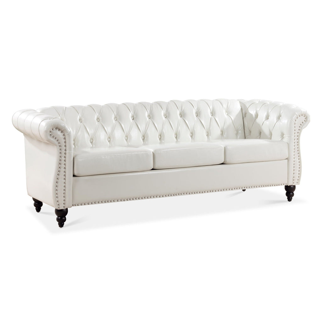 Rolled Arm Chesterfield 3 Seater Sofa by Unique Piece Furniture