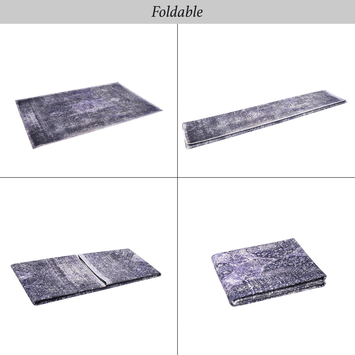Maval - 2'6'' X 10' Washable Runner Rug - Anthracite by Unique Piece Furniture